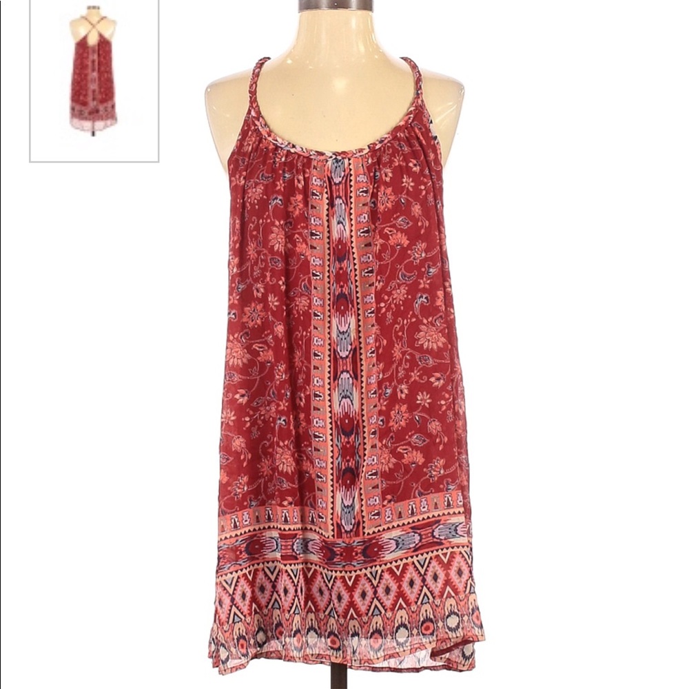 Hollister Red Paisley Flowy Dress